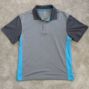 Haggar Gray and Teal Polo Shirt